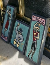 Spalding Studio Ceramic Glazed tiles set of 3 Tango Jazz Latin America