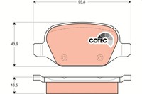Bremsbelagsatz Scheibenbremse Cotec Trw GDB1396 FüR Fiat Lancia Alfa Linea 156