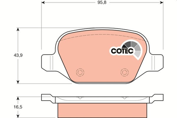 Bremsbelagsatz Scheibenbremse Cotec Trw GDB1396 FüR Fiat Lancia Alfa Linea 156-image