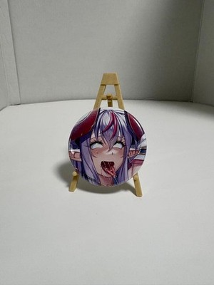 TAIMANIN Ahegao Heroine Pin Badge   Awakened Lilim, Taimanin RPG/Asagi,