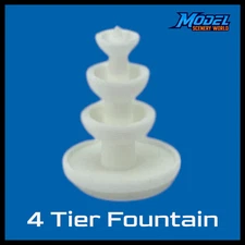 4 Tier Fountain - N Scale - White