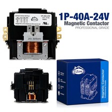 1 Pole 40 Amp 24V AC Coil Contactor 1Pack 30A 24VA Style: 1P 40A 24V