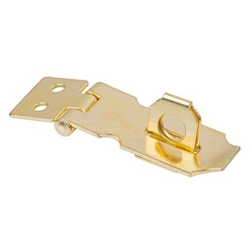 Polished Brass Finished Steel Hasp Set - 1 1/2" x 3/4" - Antique and Modern