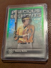 2023 Bowman Platinum Precious Elements Green /99 HENRY BOLTE #PE-6 Prospect RC