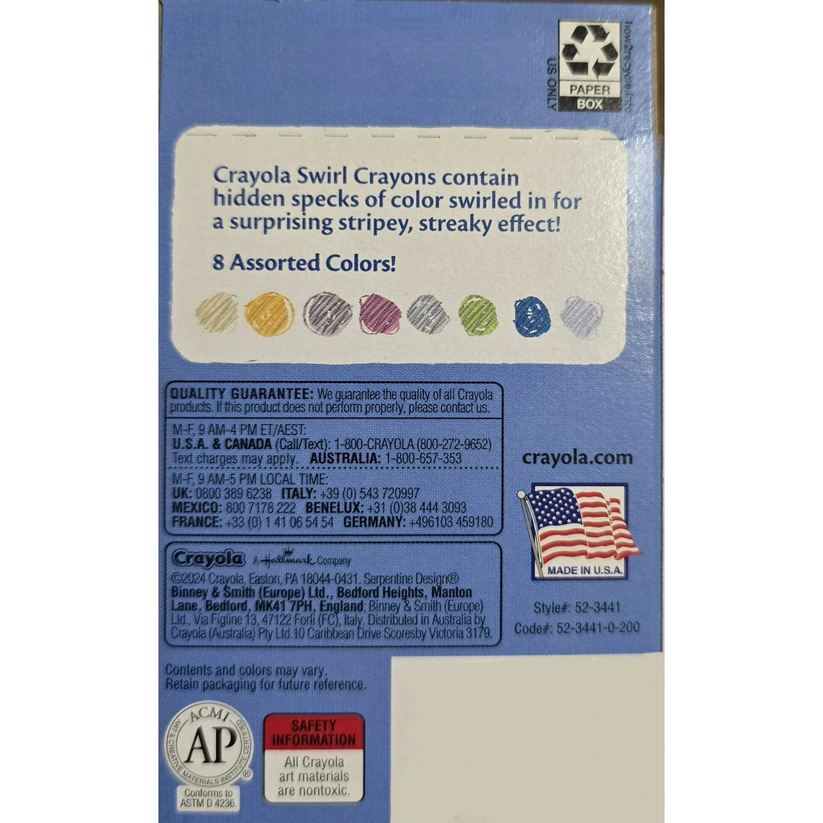 Crayola Swirl Crayons 8 ct