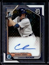 2024 Bowman Carson Rucker Chrome Auto Autograph 1st Prospect #CPA-CR Tigers