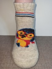 Made in Mongolia socks Wool Children Kids Socks Age 1-2 Thermal Natural