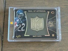 1/1 MATT FORTE Bears 2014 Panini Black Gold SEAL OF APPROVAL NFL Shield NMT+