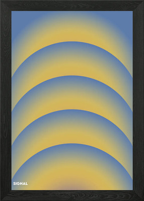 Signal Abstrakt Farbverlauf Bögen Gerahmtes Wandbild Poster Leinwanddruck Bild
