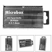 20Pcs 0.3mm-1.6mm HSS Mini Micro Twist Precision Drill Bit Set Craft Tool Case