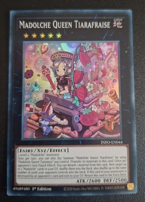 Yu-Gi-Oh Karte ''Madolche Queen Tiarafraise''  INFO-EN044 1st. Auflage Englisch