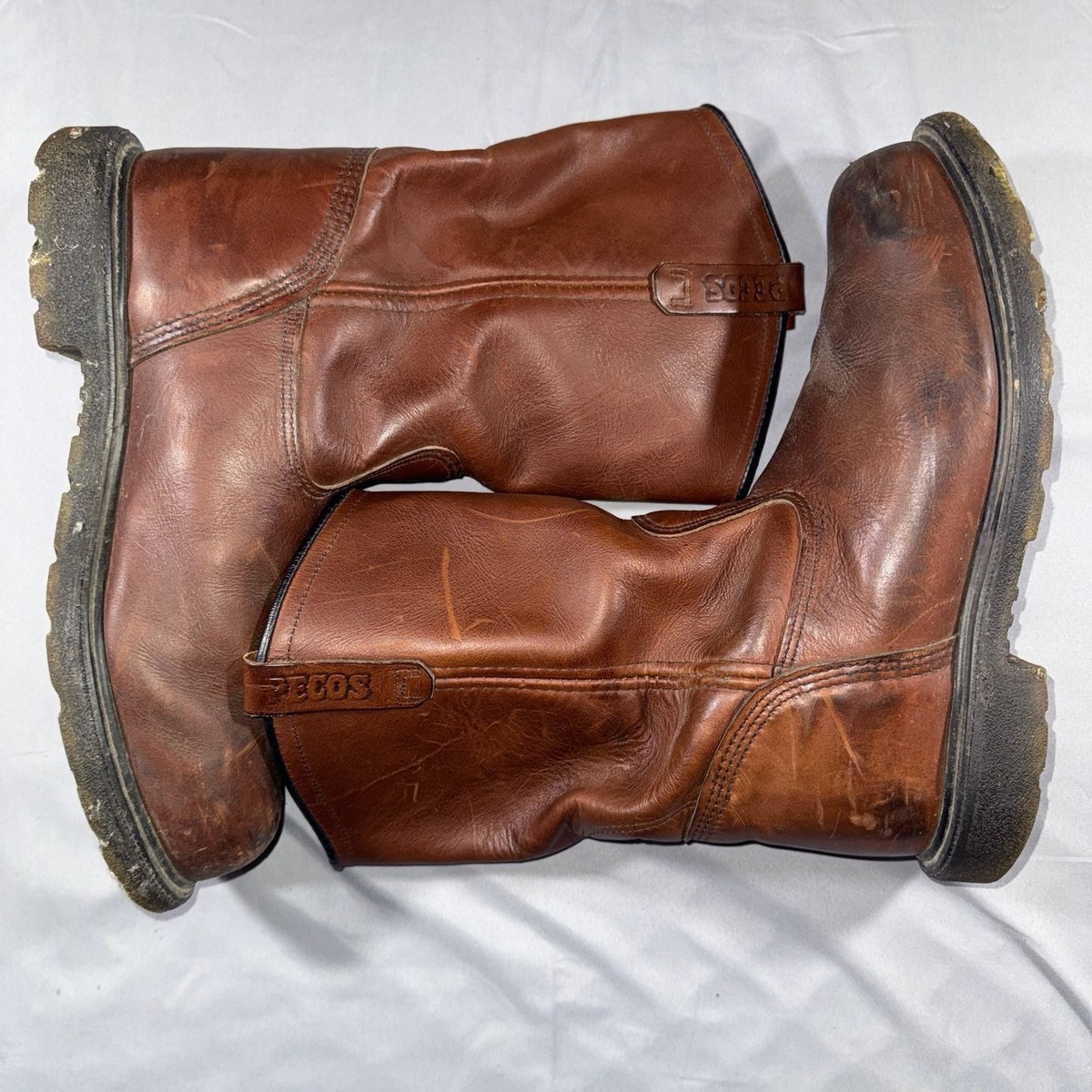 Red Wing Mens Pecos Steel Toe Boots Size 5.5 Red Wing Pecos 2230 Mens Sz 10 D Brown Leather Steel Toe  main image 2