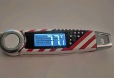 Digital Cooking Thermometer. 11 in. Long Red,white, Blue.turns On When Opened