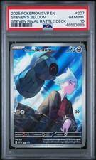2025 POKEMON SVP EN-SV BLACK STAR PROMO #207 STEVEN'S BELDUM PSA 10