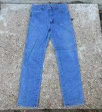 Vintage 80s Wrangler 13MWZ Cowboy Cut Blue Denim Jeans Western 34x36 Made In USA