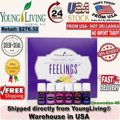 Young Living Feelings Essential Oils Set - 6 Popular Oil Blends Kit  US Seller 