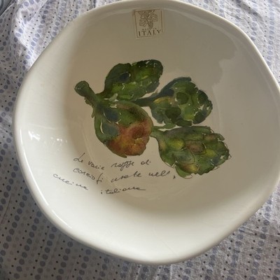 Opificio Etico 12'' Lg Serving Centerpiece Bowl Spaghetti Pasta Artichoke Italy