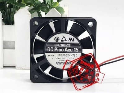 109P0624H720 6015 DC24V 0.06A 6CM 2-Wire Inverter Cooling Fan *rr
