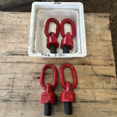 M24 schwenkbare Hebeösenschraube mit Ring SWL 3,15 Tonnen - 24 x 30 mm hebend  
