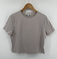 St. John Sport Essentials Women's T-Shirt Sz L Crew Neck USA Made Luxury Boxy