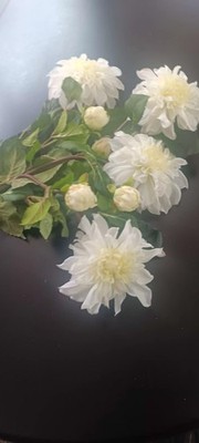 Artificial  Dahila Flower Stem With Bud.