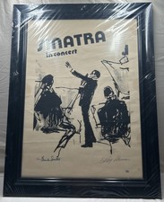 FRANK SINATRA LEROY NEIMAN 158/300 PSA COA FRAMED 34.75”x26.625” W/MUSEUM GLASS