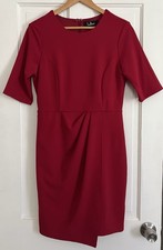 Lulus Size Large Red 3/4 Sleeve Midi Dress