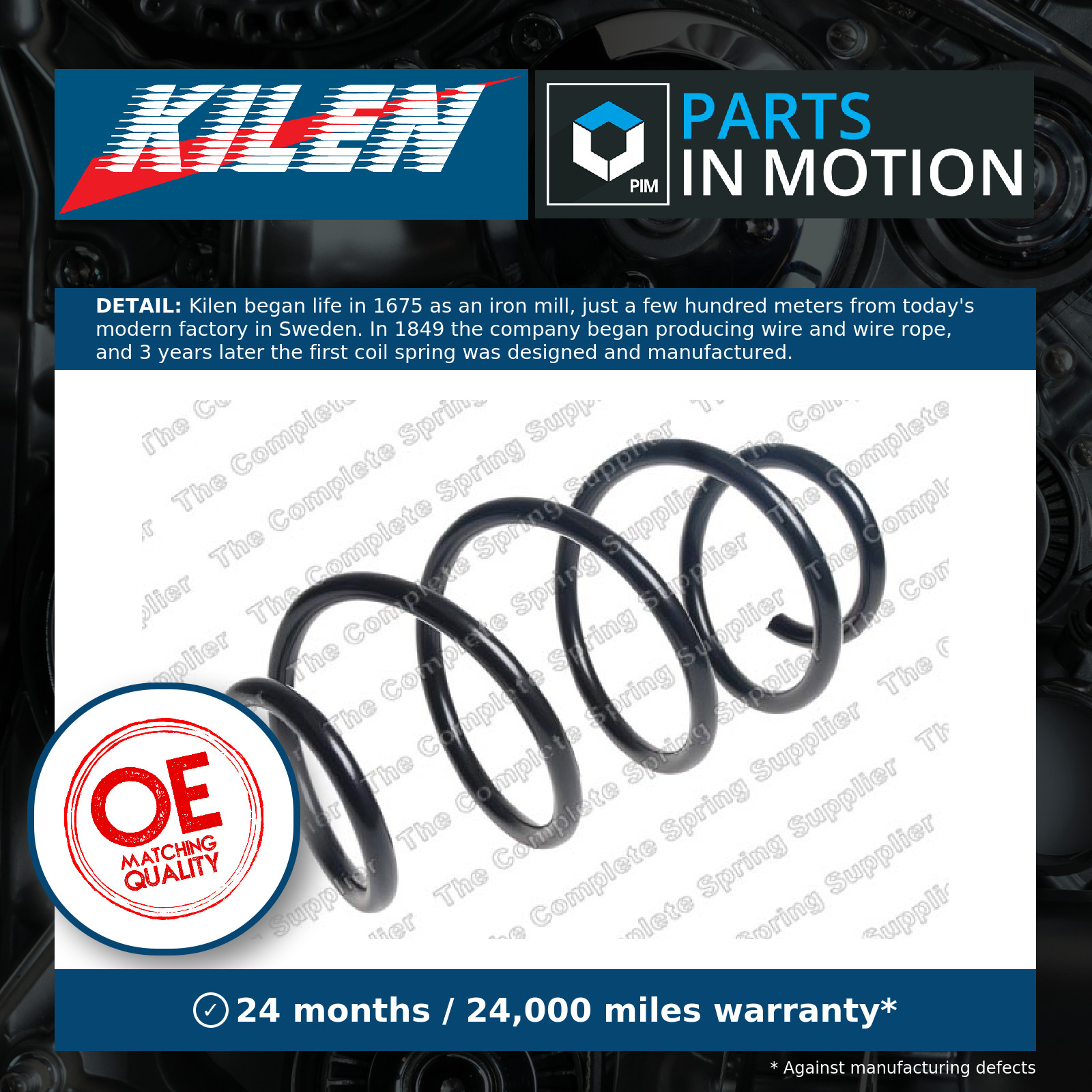 Coil Spring Front 14976 Kilen Suspension 54630C5154 Genuine Quality Guaranteed