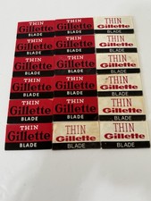 Lot of 18 Vintage Thin Gillette Blades Blade ...