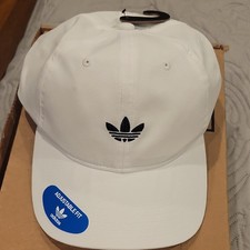 adidas Originals Relaxed Modern Adjustable Baseball Cap Men White Sports Hat