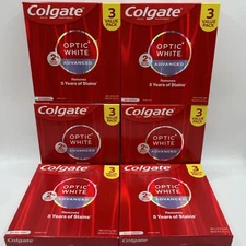 Colgate Optic White Advanced Hydrogen Peroxide Toothpaste 3 Pack, 3.2 oz 6 Box