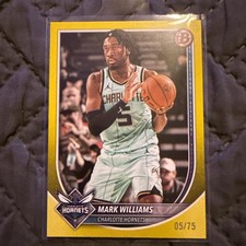 2025 Bowman Basketball-#168 Mark Williams Yellow Refractor 5/75 Jersey Match