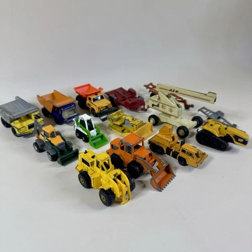 Vintage Construction Diecast Lot CAT Matchbox Lesney JLG Trucks Loaders