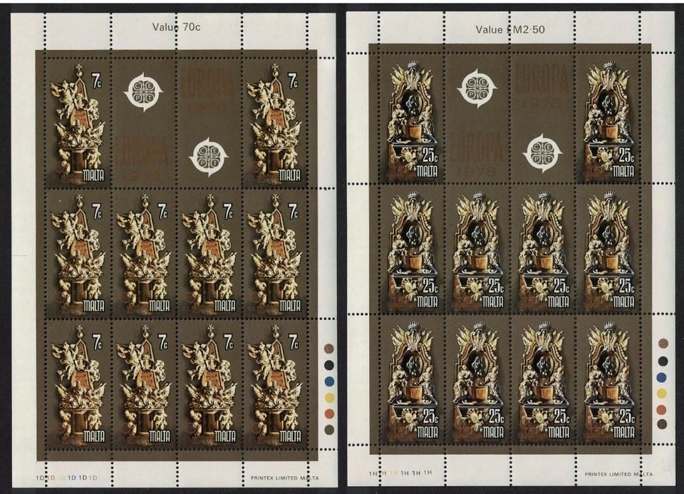 Malta - "MONUMENTS ~ STATUE ~ EUROPA 1978" Set of 2 MNH MS - Image 3 of 4