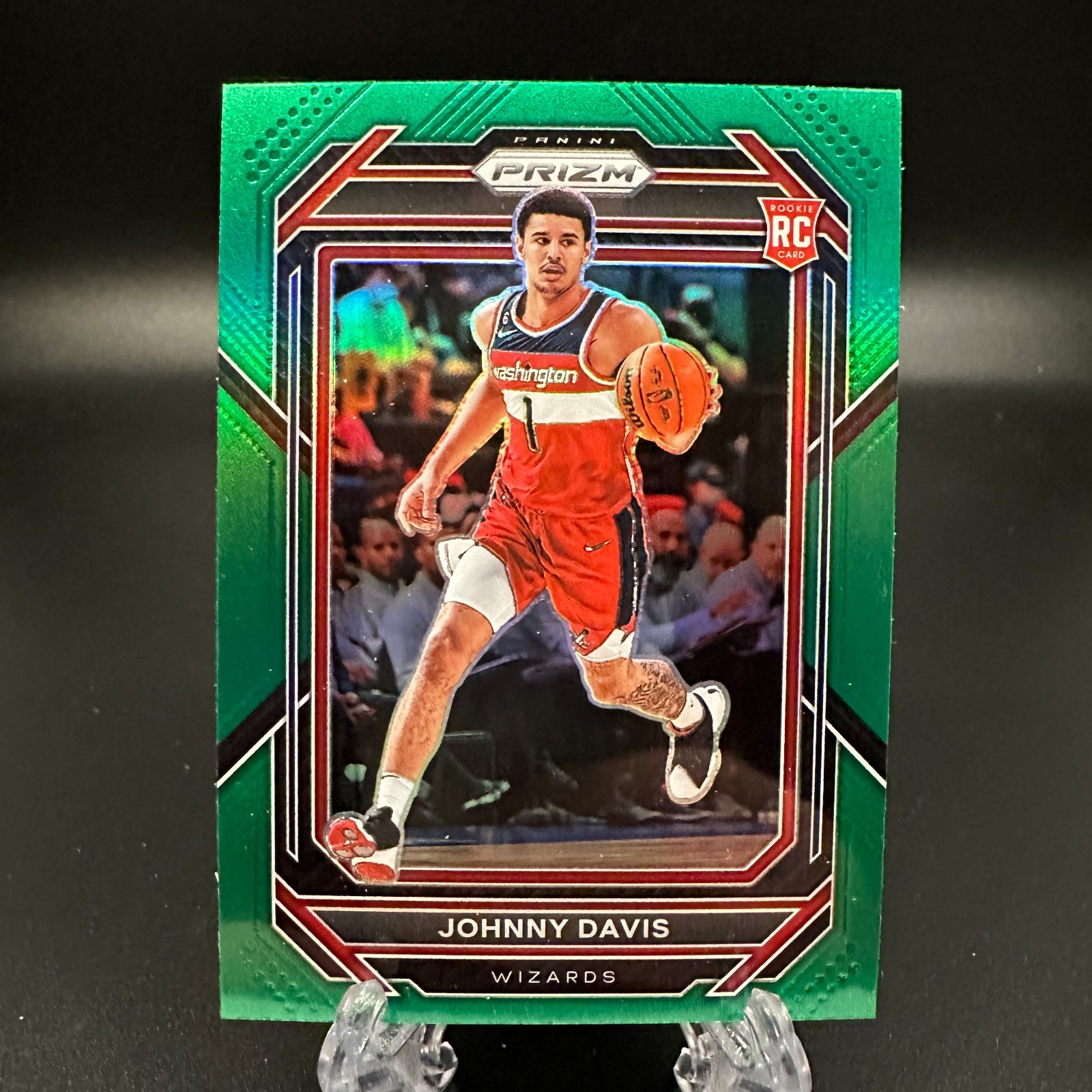 2022-23 Panini Prizm Johnny Davis Green Prizm RC #231 Washington Wizards