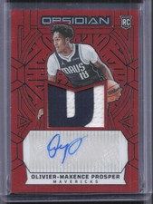 2023-24 Obsidian #214 Olivier-Maxence Prosper Electric Etch Patch Auto Red