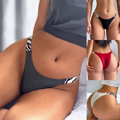 1/5 Pack Lot Womens Sexy High Cut G-string Thongs Panties Lingeries Underwear