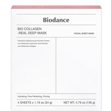 Biodance Bio-Collagen Real Deep Mask 4 Sheets Full Box 34g Each Korean Skincare
