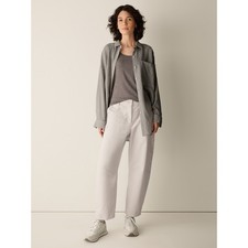 Eileen Fisher Women's Organic Cotton Stretch Corduroy Arch Pant, Plaster
