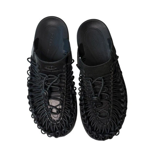 Sandalias Keen Mujer Talla 8.5 Uneek Cuero Premium Slide Triple Negro 1024904 Foto 2 de 4