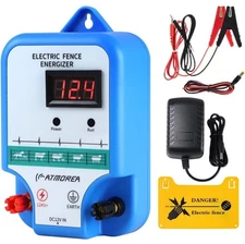 Electric Fence Charger - Multi-Powered, 12 Kv 3 Joules High-Power Output Energiz