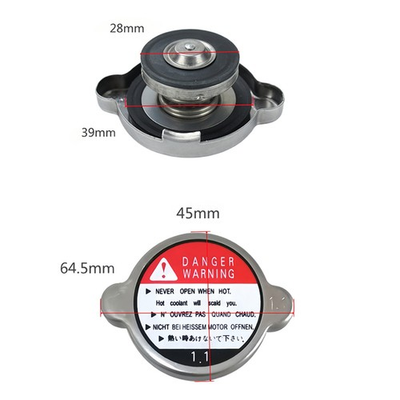 #ad Universal 1.1 Bar Small Head Radiator Cap For Honda Or Japan Car Model Natural $8.99