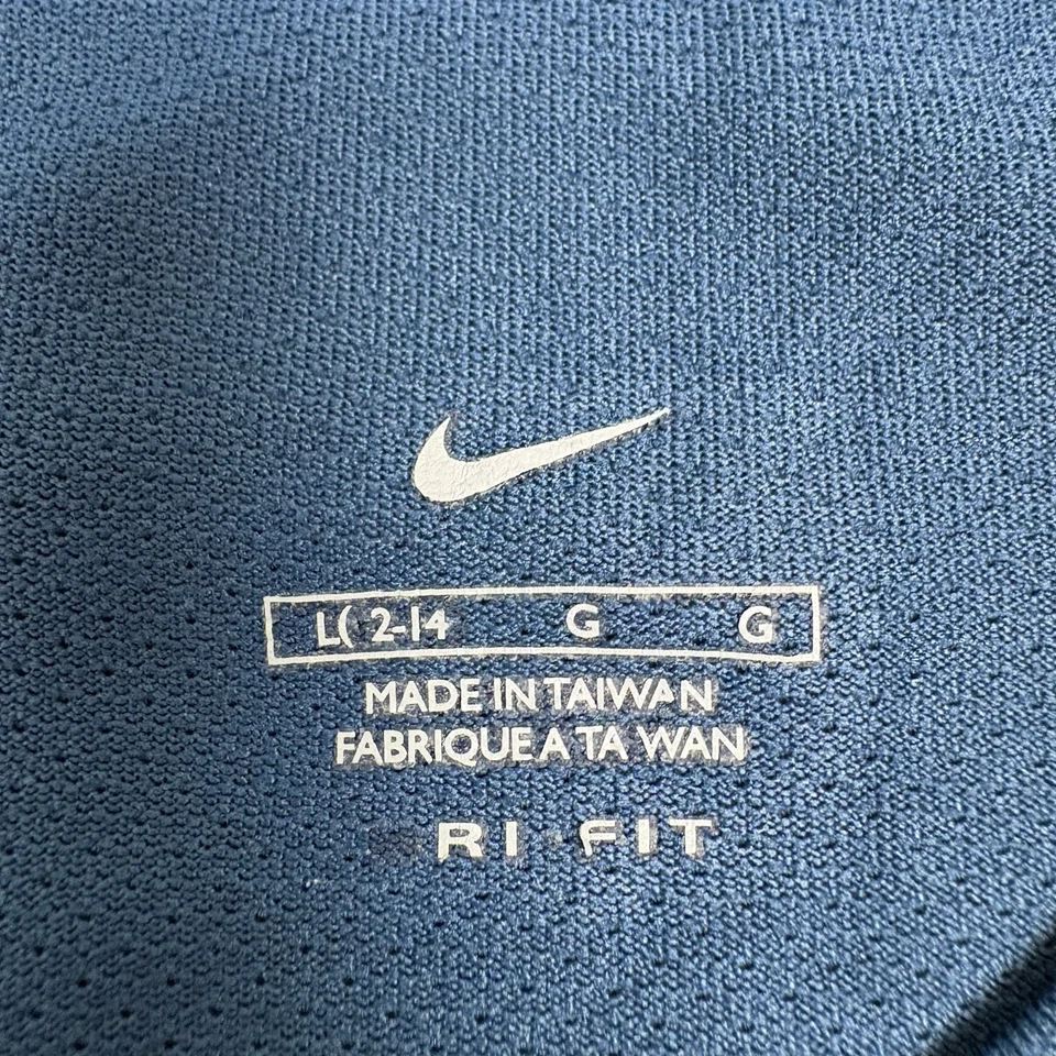 Camiseta sin mangas Nike de colección para mujer grande azul mini Swoosh corta Gorpcore Dri Fit gimnasio Y2K Foto 4 de 4