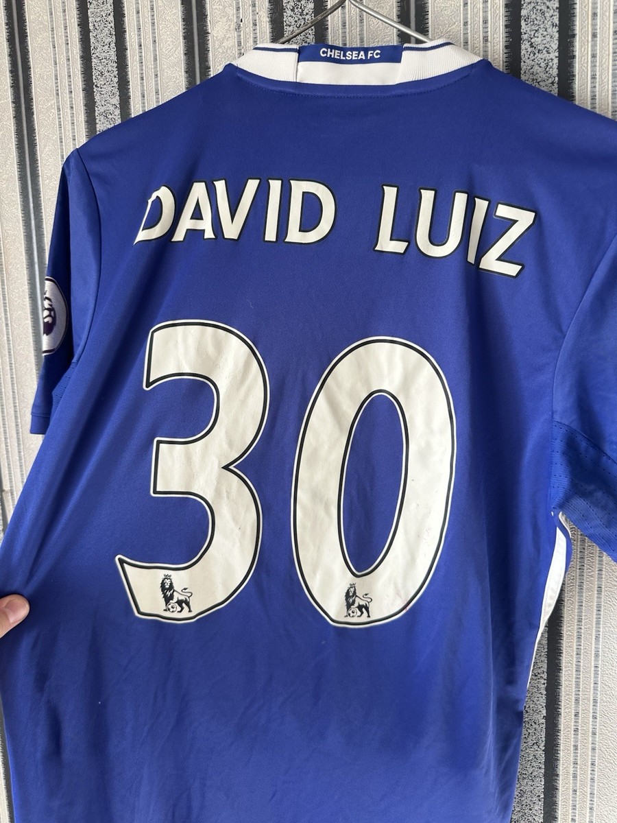FC Chelsea FC Home Shirt #30 David Luiz 2017 / 2018 Adidas size S