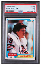 Dan Hampton 1981 Topps PSA 7 Chicago Bears Rookie HOF #316 5/26 Grade/Slab