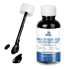 Black Touch Up Paint Semi-Gloss Multi Surface 30 ml,