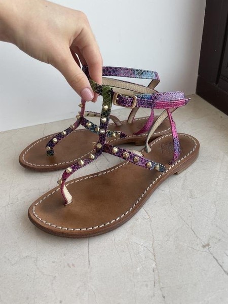 Women Emanuela Caruso Heels Multicolor Leather 35