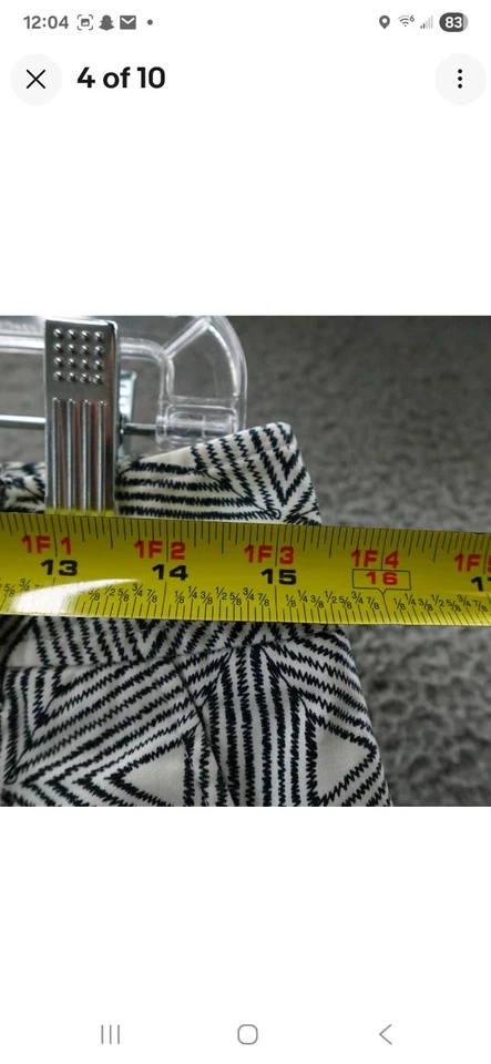 Pantalones Cortos de Estudio Express Design Mujer Bolsillos Elastizados Puños Negro Blanco Talla 4 Foto 3 de 4