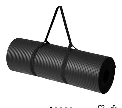 Amazon Basics 1/2 Inch Extra Thick Exercise Yoga Mat with Carrying Strap