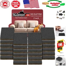 Noise-Reducing 2’’ Non-Slip Pads for Furniture - 24 Heavy Duty Floor Protectors